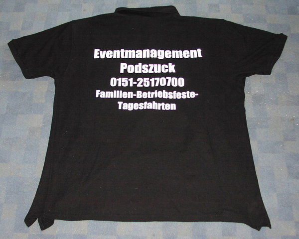 "OBERASBACH" T-Shirt mit Flexfolien Druck einseitig schwarz